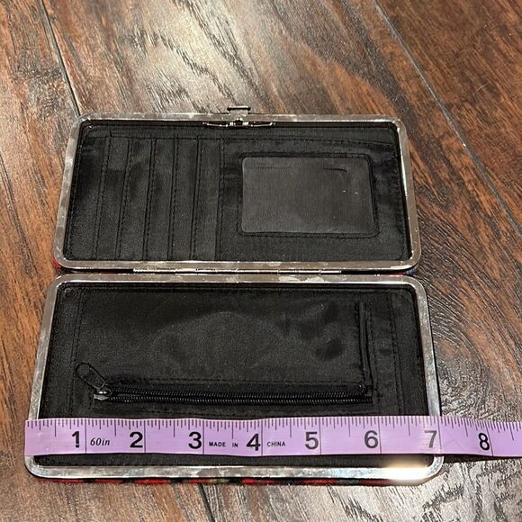 Southwestern Style Wallet cool flannel like material all over print no brand - Picture 5 of 6